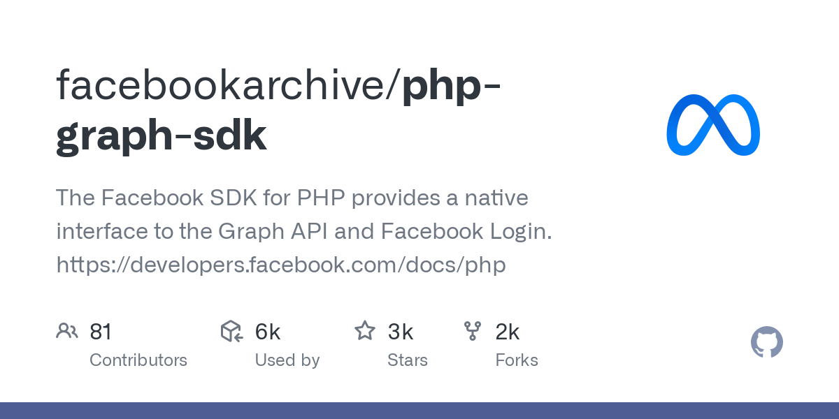 GitHub - facebookarchive/php-graph-sdk: The Facebook SDK for PHP provides a native interface to the Graph API and Facebook Login. https://developers.facebook.com/docs/php
